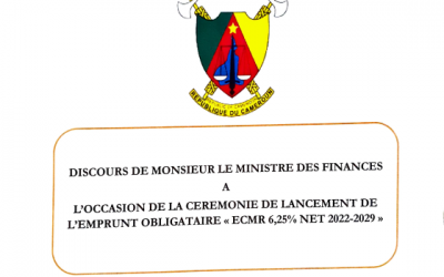 Emprunt obligataire  : Allocution du Ministre des Finances du Cameroun